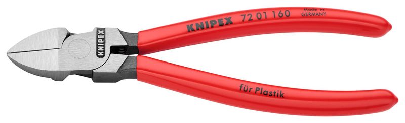 Knipex (72 01 160) Cutter, For Plastic, Diagonal, 160 mm, Diagonal