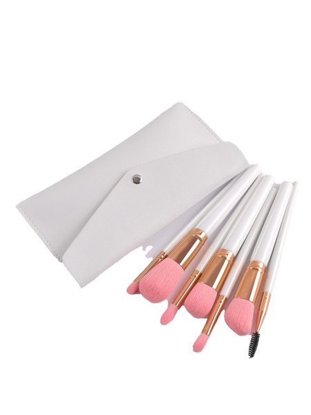 Vegan White Makeup Brush Set