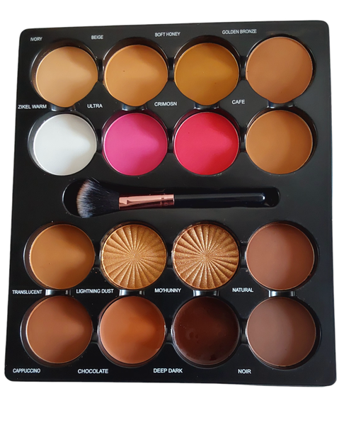 Colour Blush, Highlights and Concealer Palette