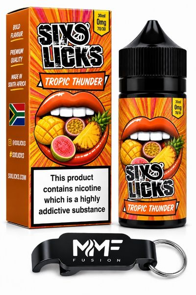 Six Licks Venom MMF 30ml E-Liquid Saltnic 25mg - Tropic Thunder