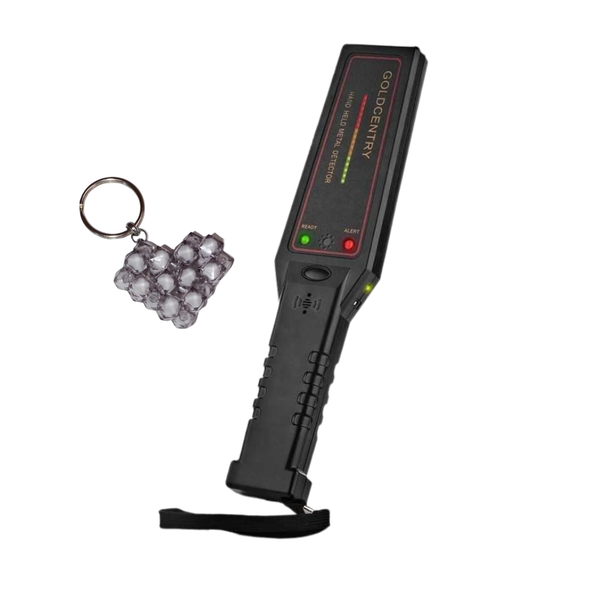 GC-1002 Hand Held Metal Detector Super Scanner and Handmade Keyholder