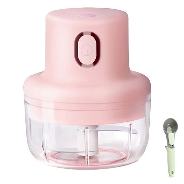 Wireless Intelligent Mini Garlic Ginger Food Chopper-Pink