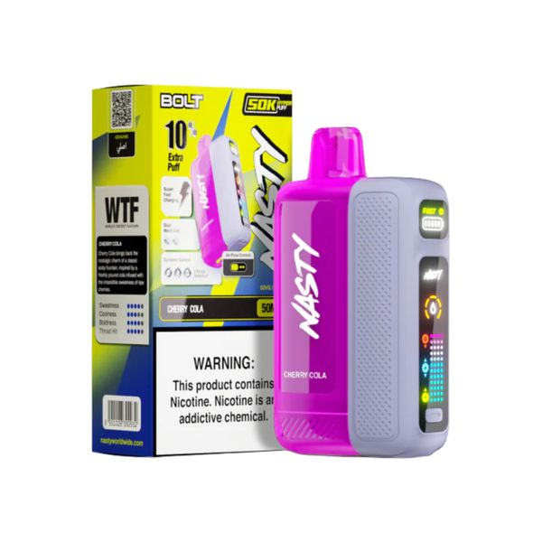 Nasty Bolt Hyperpuff 50000 Puffs Disposable Vape - Cherry Cola