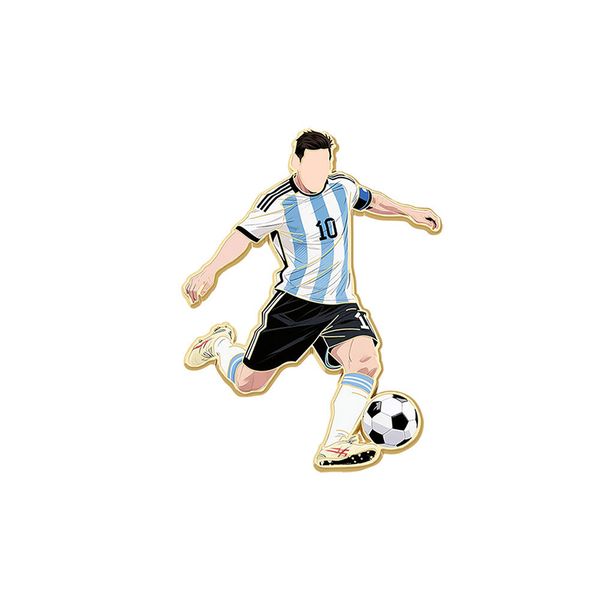 Football Star-Themed Brooches Perfect for Decorating Bags and Clothing
