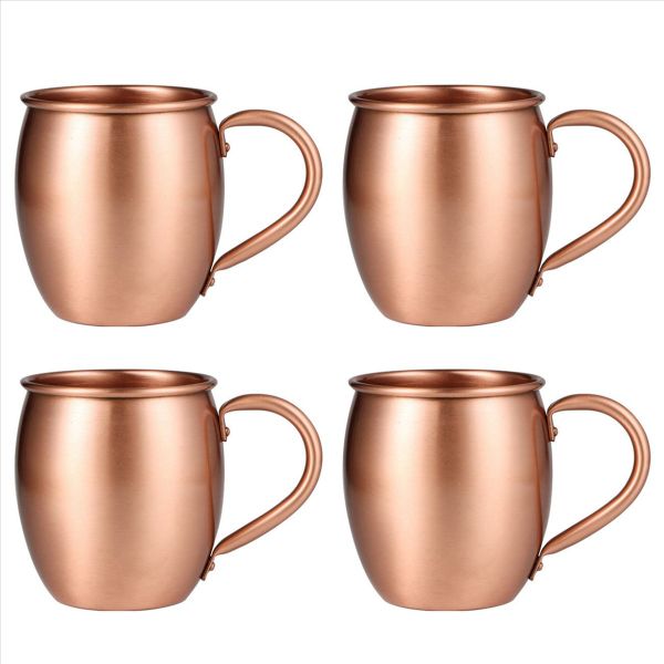 530Ml 100% Pure Copper Mug Moscow Mule Mug Drum Cup Cocktail Cup B