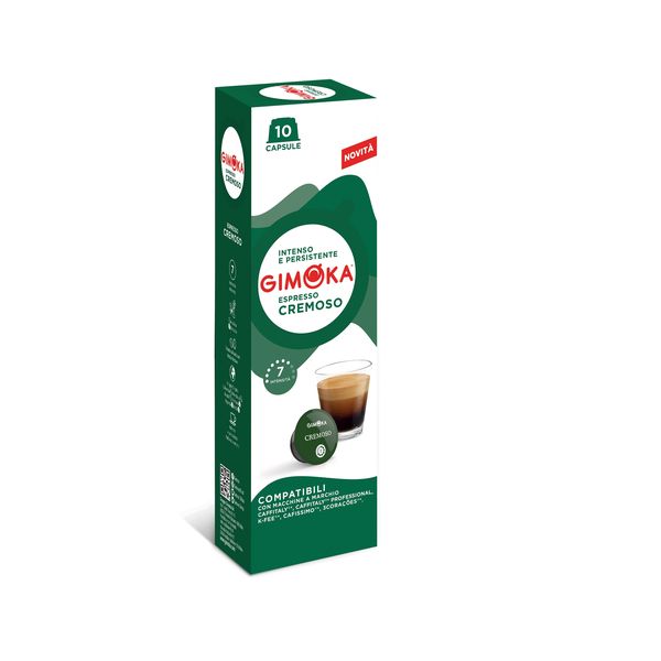 Gimoka Cremoso - 10 Caffitaly &amp; K-fee Compatible Coffee capsules