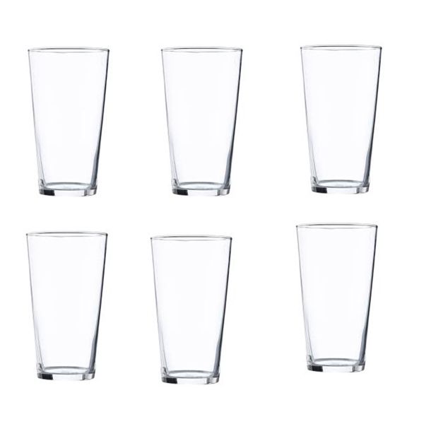 Vic Conical Tempered Glass - Set of 6