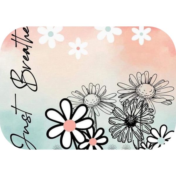 Just Breathe Daisy Printed Mouse Pad
