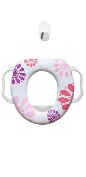 Toddler Girl Ergonomically Designed Training Potty Seat and Storage Hook