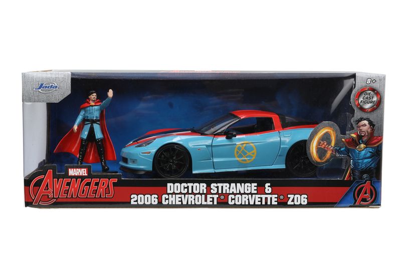 Jada Marvel Dr Strange 2006 Chevrolet Corvette 1:24 with figure