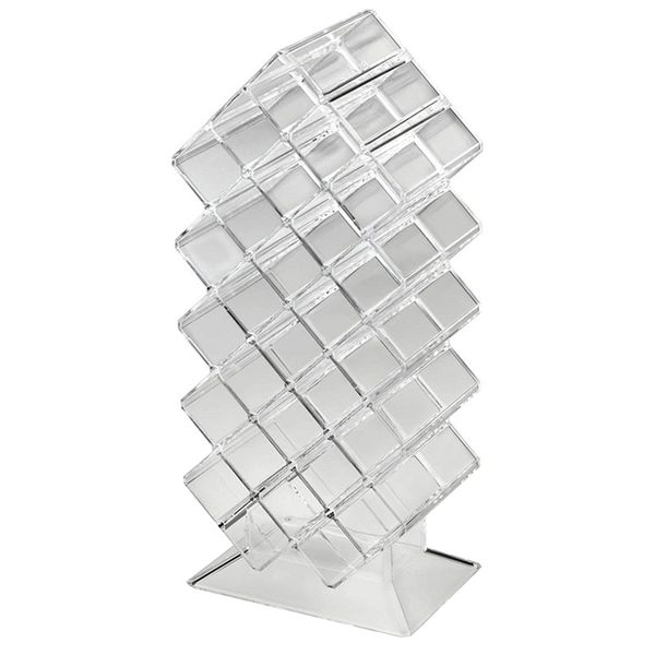 28 Grid Acrylic Stackable Fish Shape Lipsticks Tower Lipgloss Display Stand
