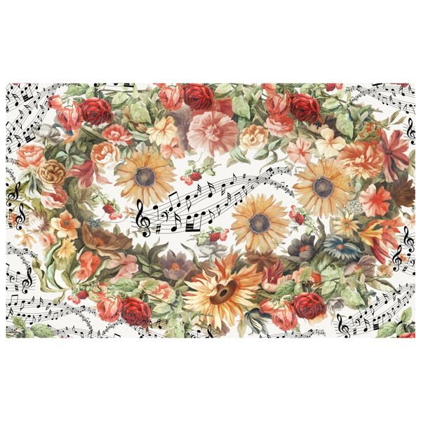Musical Garden Rectangle Tablecloth