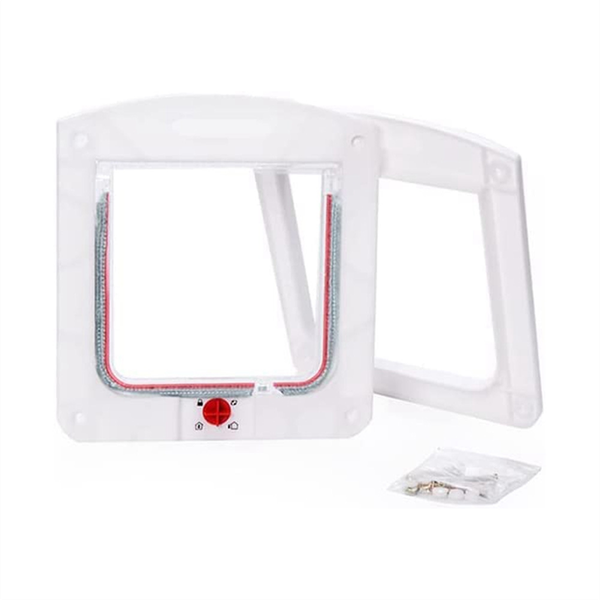 Cat Door 4 Way Pet Locking Door Convenient Safe Access For Your Pets