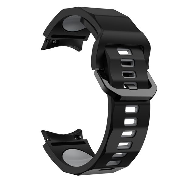 Wave Strap Compatible with Samsung Galaxy Watch 4/5/6/7 - Black &amp; Grey