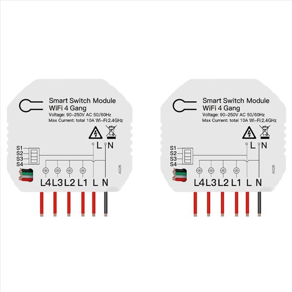 Mini Diy Wifi Smart Light Switch 4 Gang 1/2 Way Module Smart Life