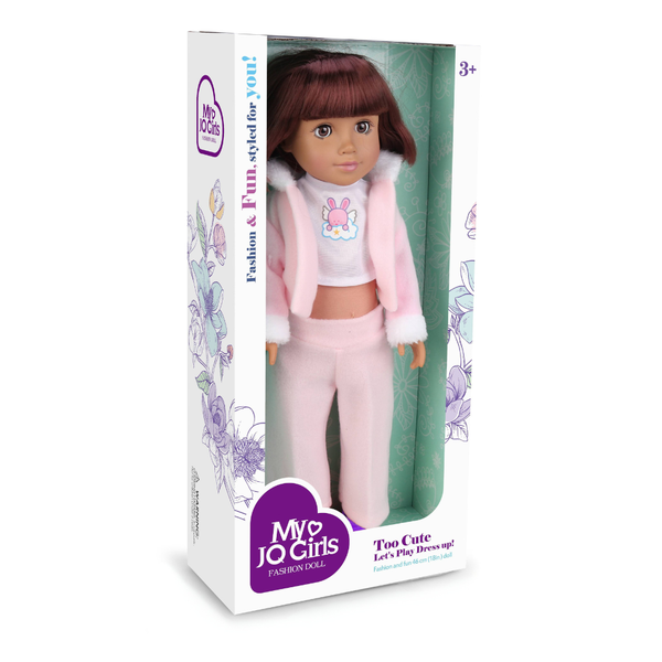Fashion Doll - Brown Hair, Clothing &amp; Ballerina Flats - 46cm