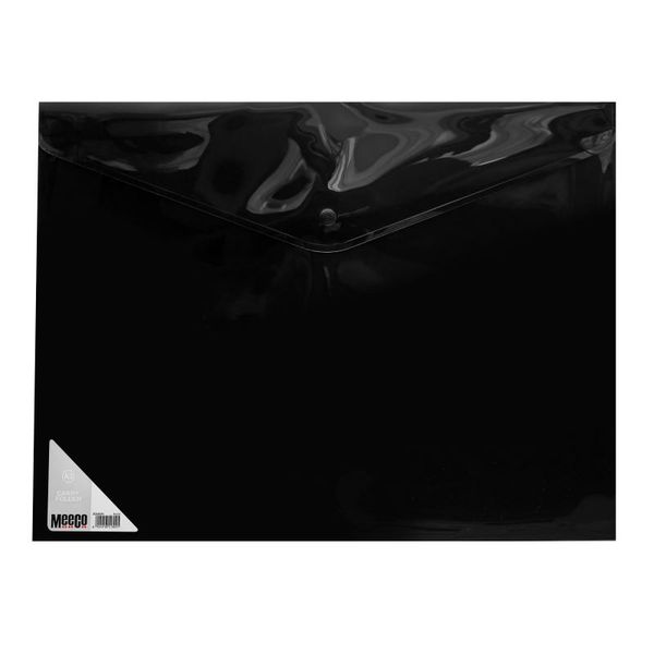 5 Pack Meeco A3 Executive Collection Carry Folder - Black (250 Micron)