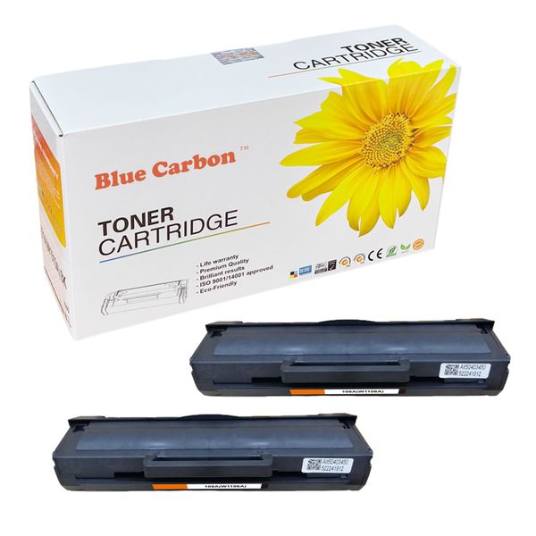 2 Pack Toner Compatible With HP Printer 106A W1106A Cartridge Black