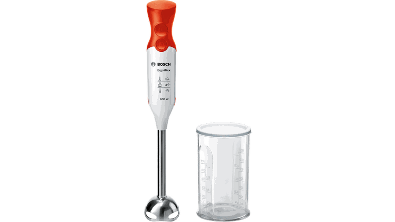 Bosch Slim 600W Hand Blender with Measuring Jug - Red