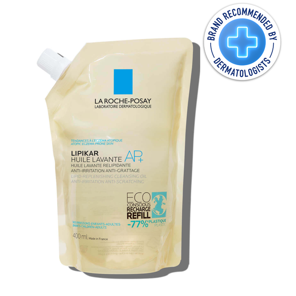 La Roche Posay Lipikar Cleansing Oil AP+ Refill Pouch for Sensitive Skin 400ml