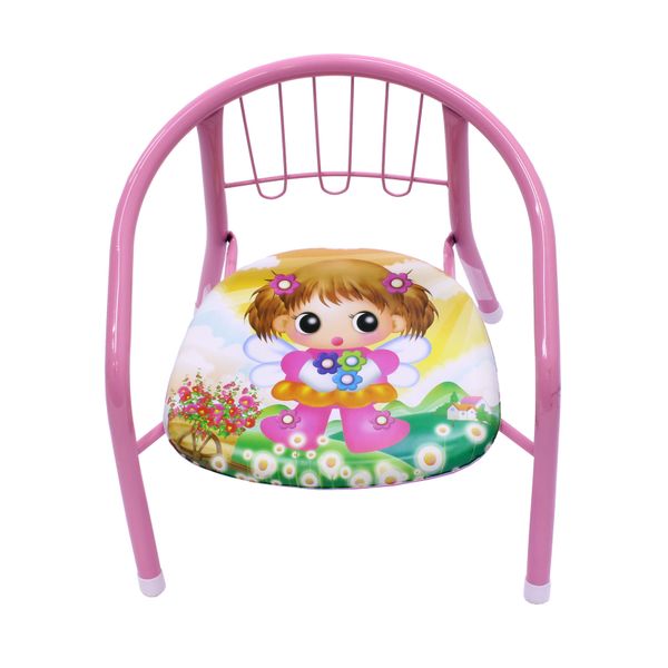 Kids / Kiddies Cushioned Metal Chair with Squeaky Sound - Pink
