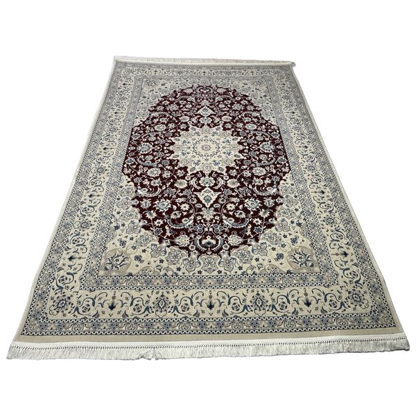 Royal Rugs Dark Red Beige Nain Area Rug image