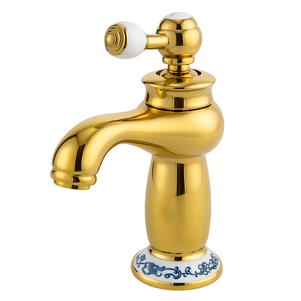 Luxury Gold Bathroom Basin Tap - Vintage Single Handle Mixer