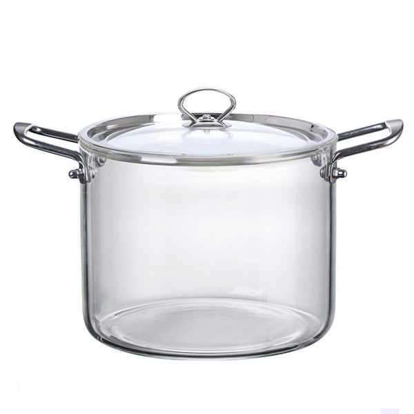4.5L Transparent Glass Pot Multifunctional Soup Pot
