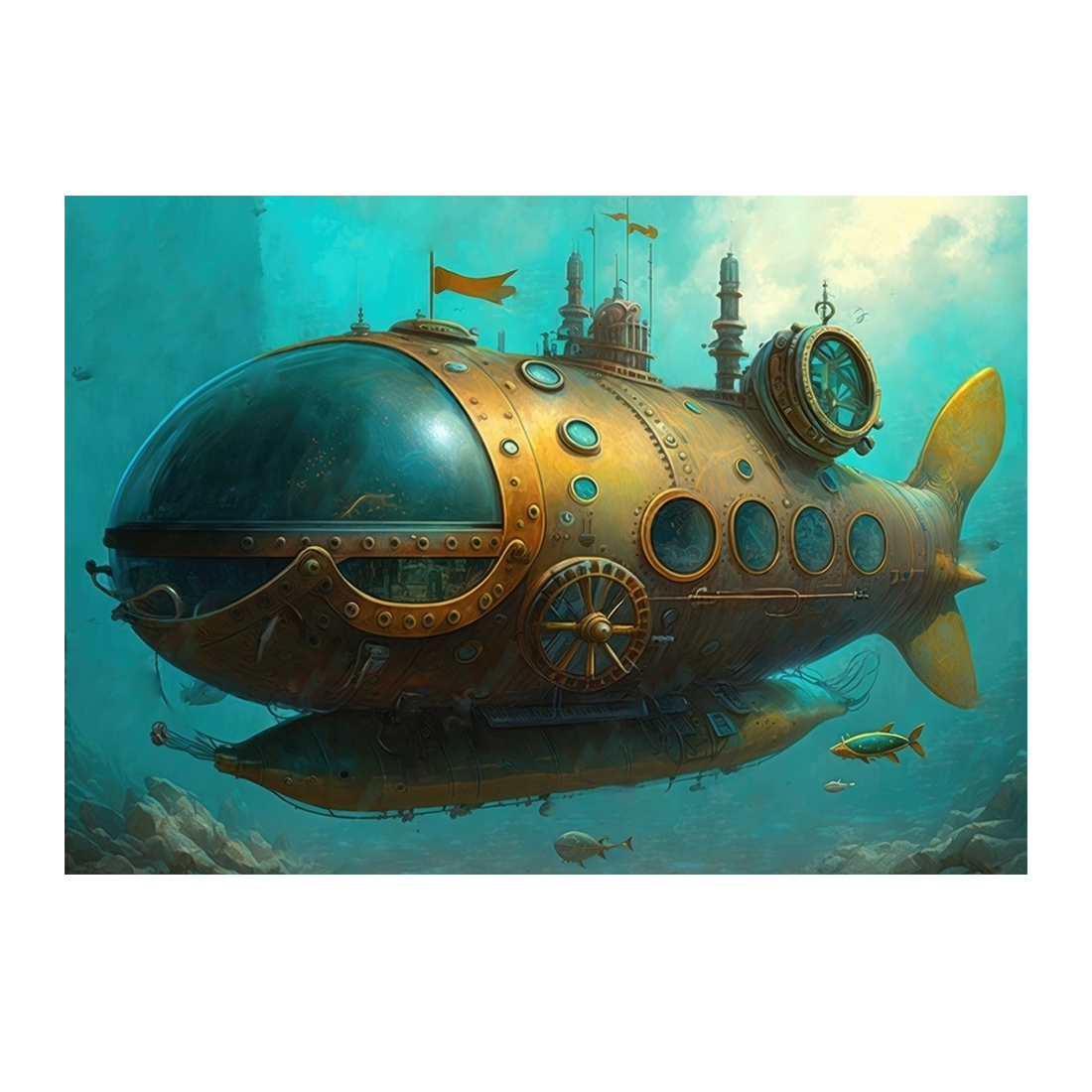 Wall Art Canvas Steampunk Submarine Shop Today Get It Tomorrow