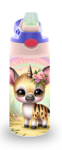 Girly Safari Animals Design 18 12oz Double walled Stainless Steel Bottle