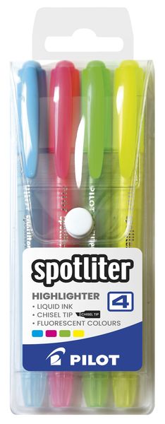 Pilot Spotliter Highlighters - Wallet of 4 Colours