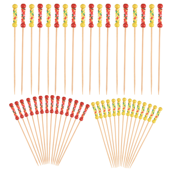 200Pcs Bamboo Fruit Sticks, Wooden Toothpicks for Party Tapas Nibbles Sandw