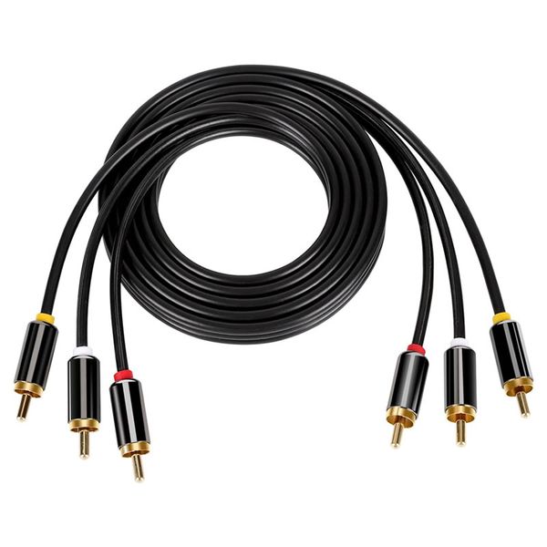 3RCA TO 3RCA Pure Copper Tin Plating 1.8m Cable AB-S051