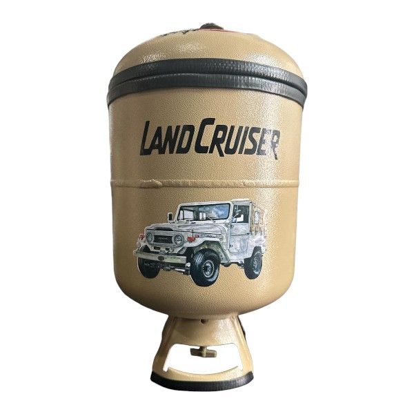 Land Cruiser Designed Cooler Box With Built-In Tap - 10l - Beige