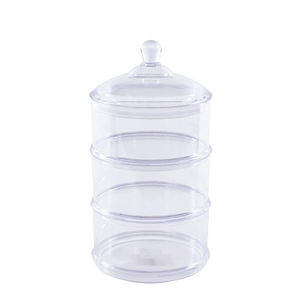 Candy Jar, 3 Tier, Clear Plastic