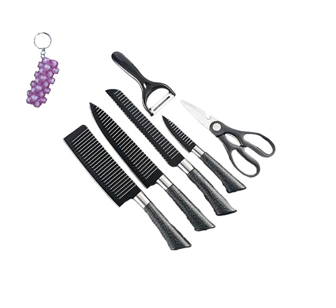 6 Piece Kitchen Knife And A Key Holder