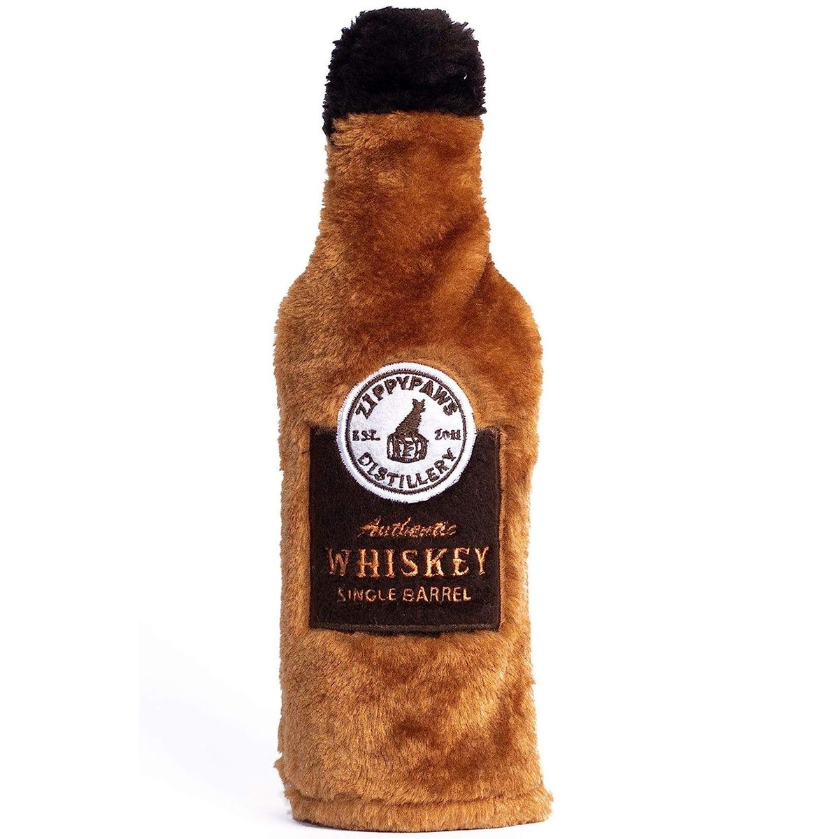 ZippyPaws Happy Hour Crusherz Empty Water Bottle Dog Toy Whiskey