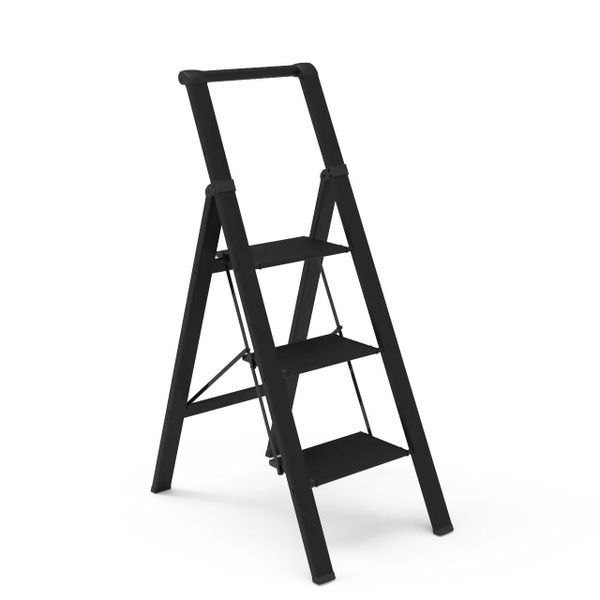 3-Step Folding Ladder with Safety Handrail