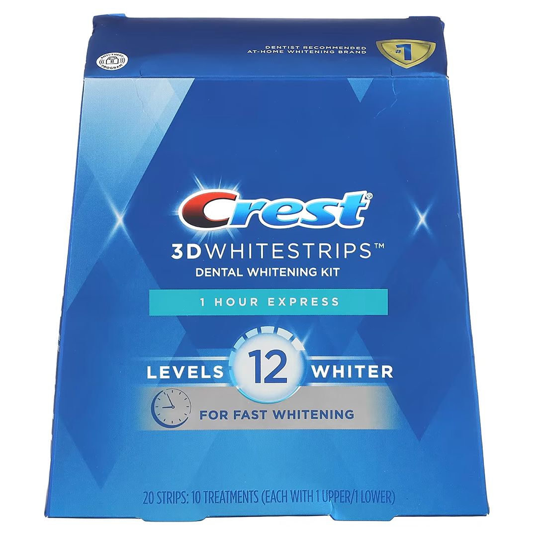 Crest 3D Whitestrips, 1 Hour Express Teeth Whitening Kit - 20 Strips ...