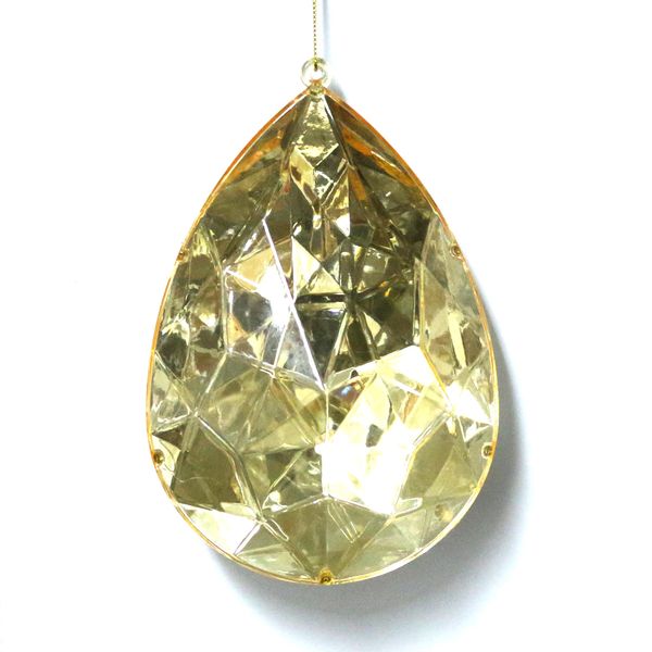 Elegant Gold Drop Hanging Ornament - Jewelry-Inspired Christmas Decor