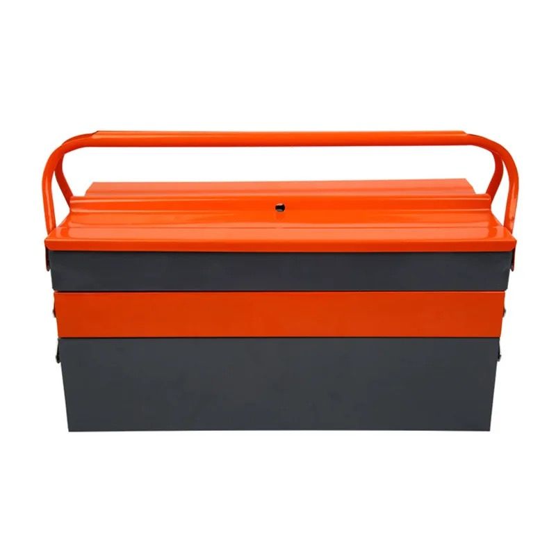 Portable Cantilever Toolbox, Painting Finish Folding Tool Storage Box