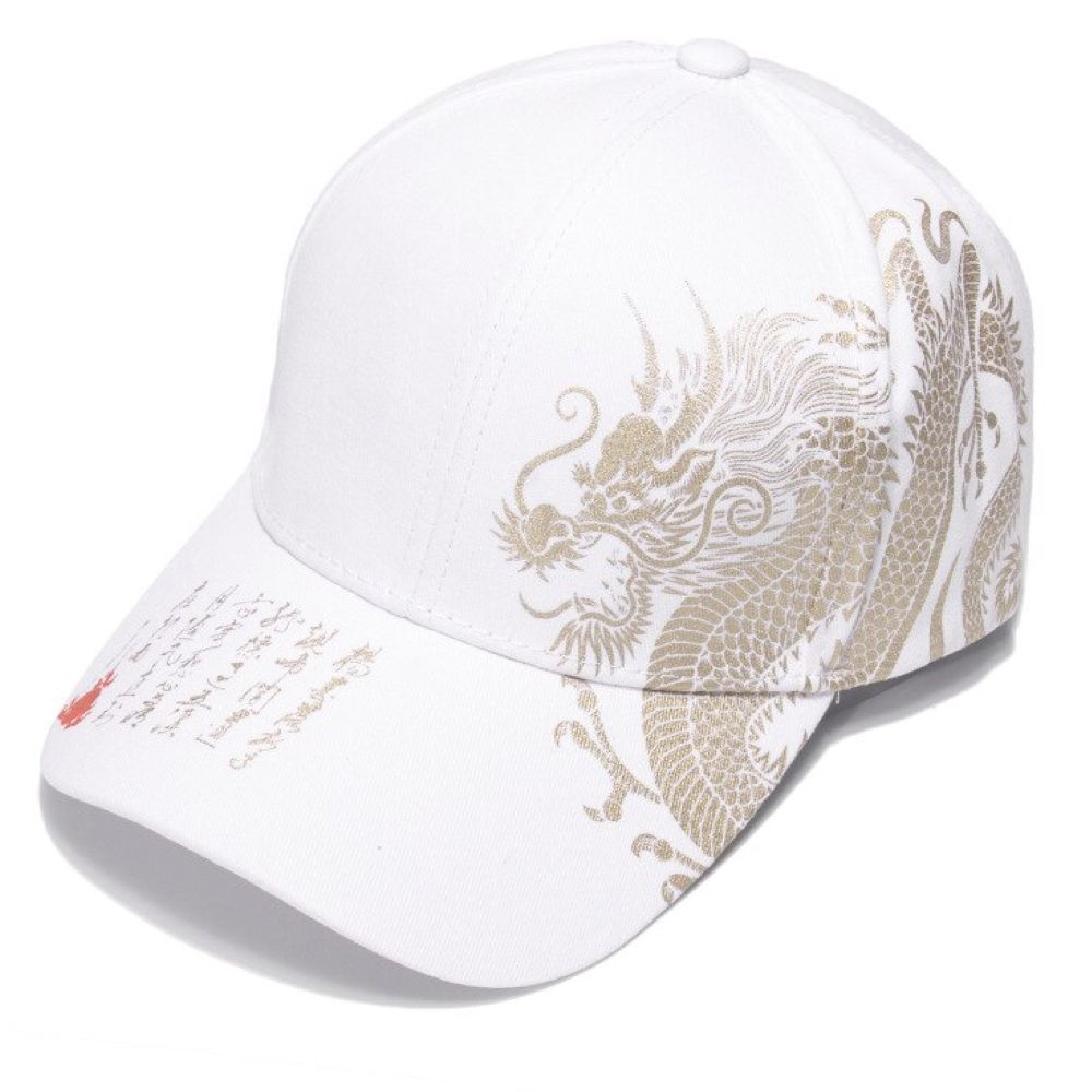 Fashion Japanese Style Reflective Dragon Design Baseball Peak Cap ...