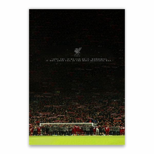 Liverpool Motivational Quote With Anfield Background Poster - A1