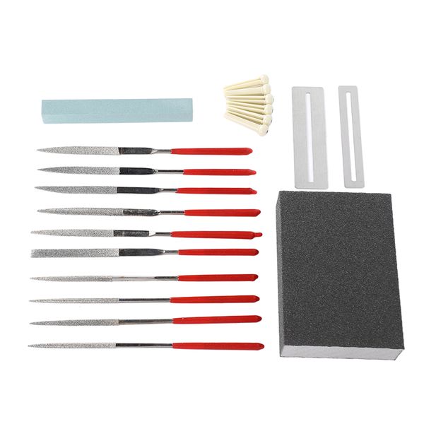Guitar Polishing Tool Set with Sharpening File Sanding Block