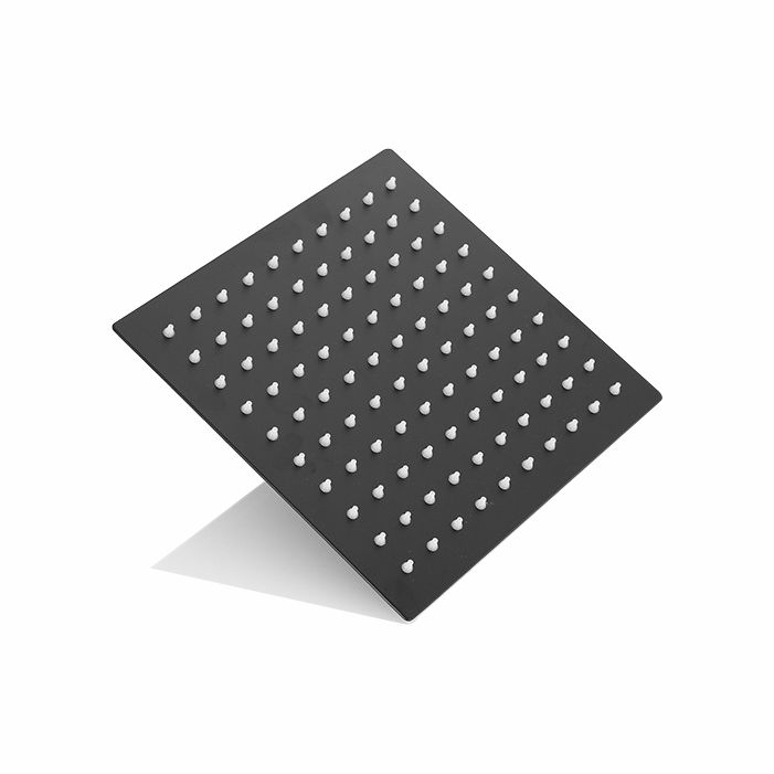 Shower Head 8" Square Matt Black