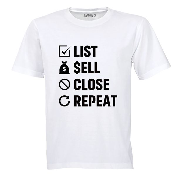 List. Sell - Estate Agent - Adults - T-Shirt