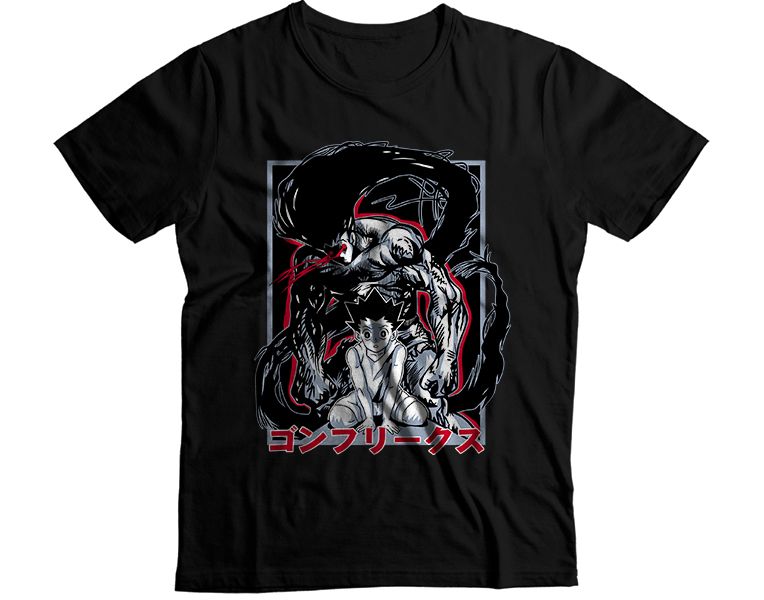Hunter x Hunter Gon and Killua Duo Portrait Graphic T-Shirt