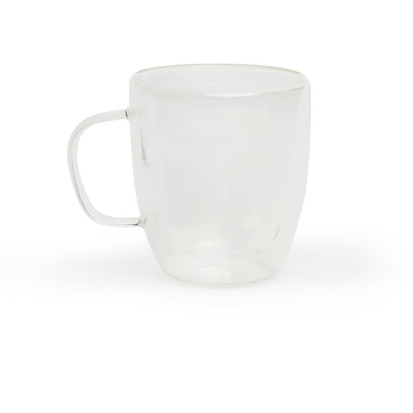 George &amp; Mason - Double Wall Glass Mug with Handle - 350ml
