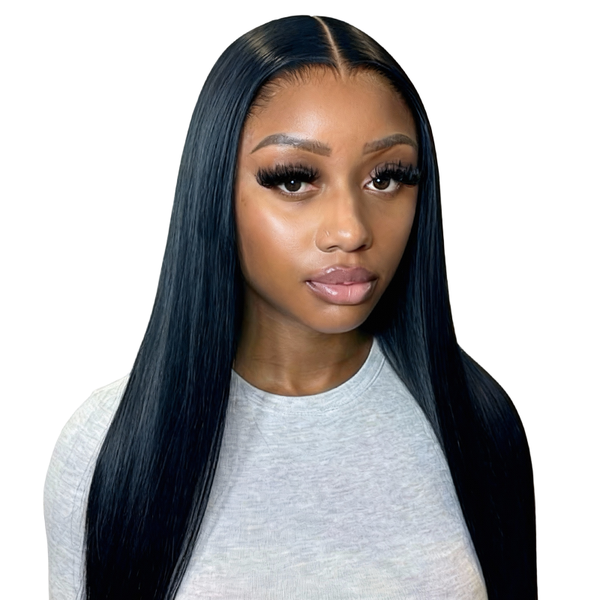Geebuy 18" Peruvian Straight Wig With 13x4 Full Frontal Glueless
