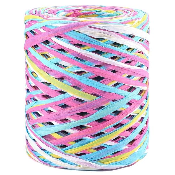 Craft DIY Gift Wrapping Art Coloured Paper String Ribbon - 80m